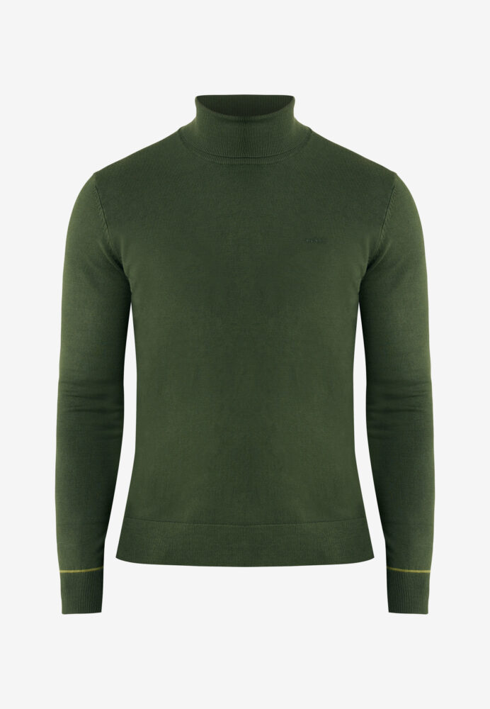 Mexx Fashion Ανδρικό Πουλόβερ Μακρυμάνικο Ζιβάγκο Πράσινο - Image 5