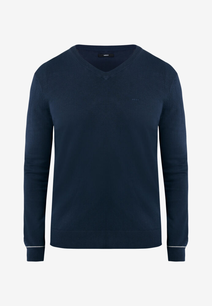 Mexx Fashion Ανδρικό Πουλόβερ Μακρυμάνικο με Λαιμόκοψη Τύπου V Μπλέ Σκούρο - Image 5