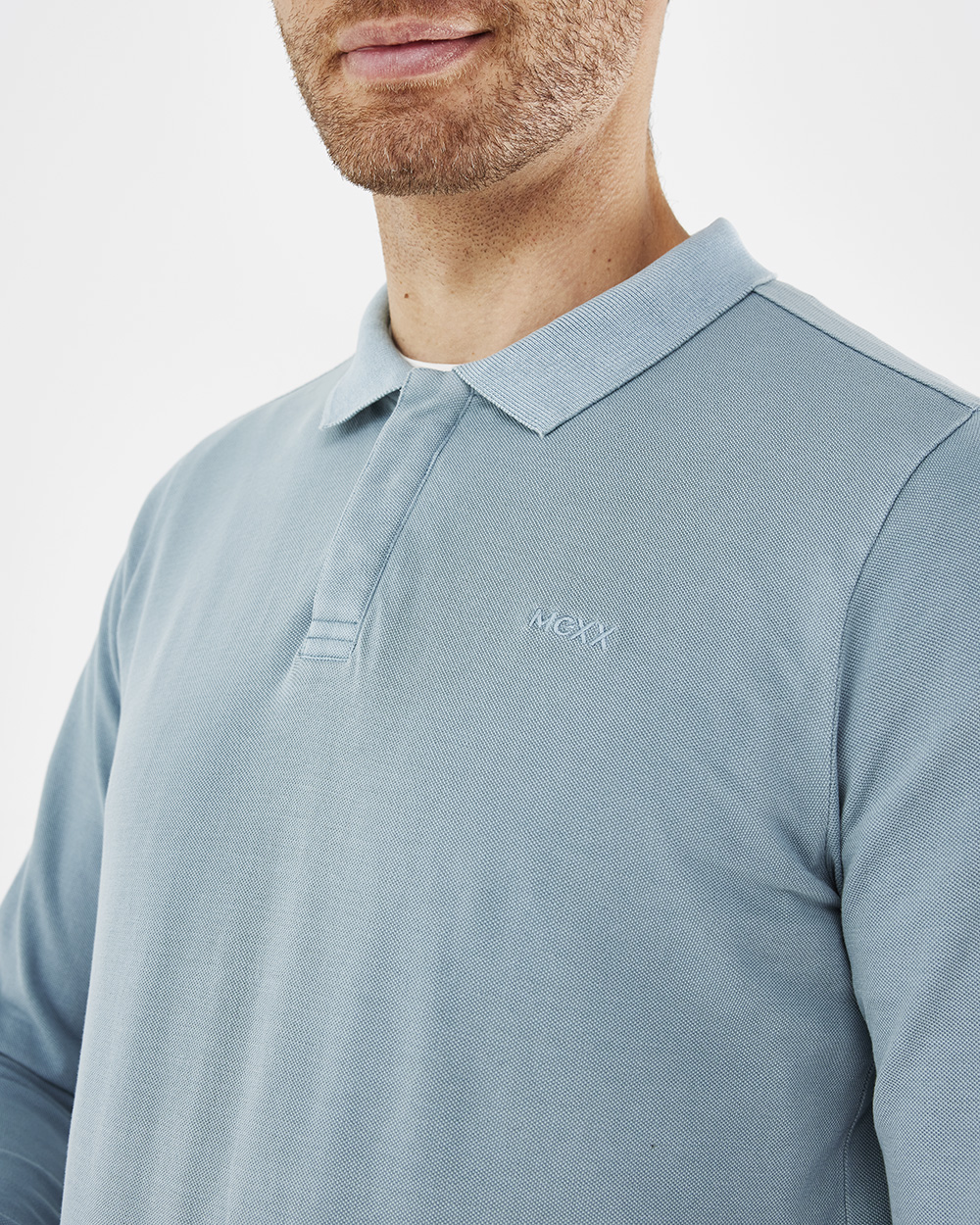 Mexx Μονόχρωμο Μπλουζάκι τύπου Πόλο με μακρύ μανίκι - Image 4