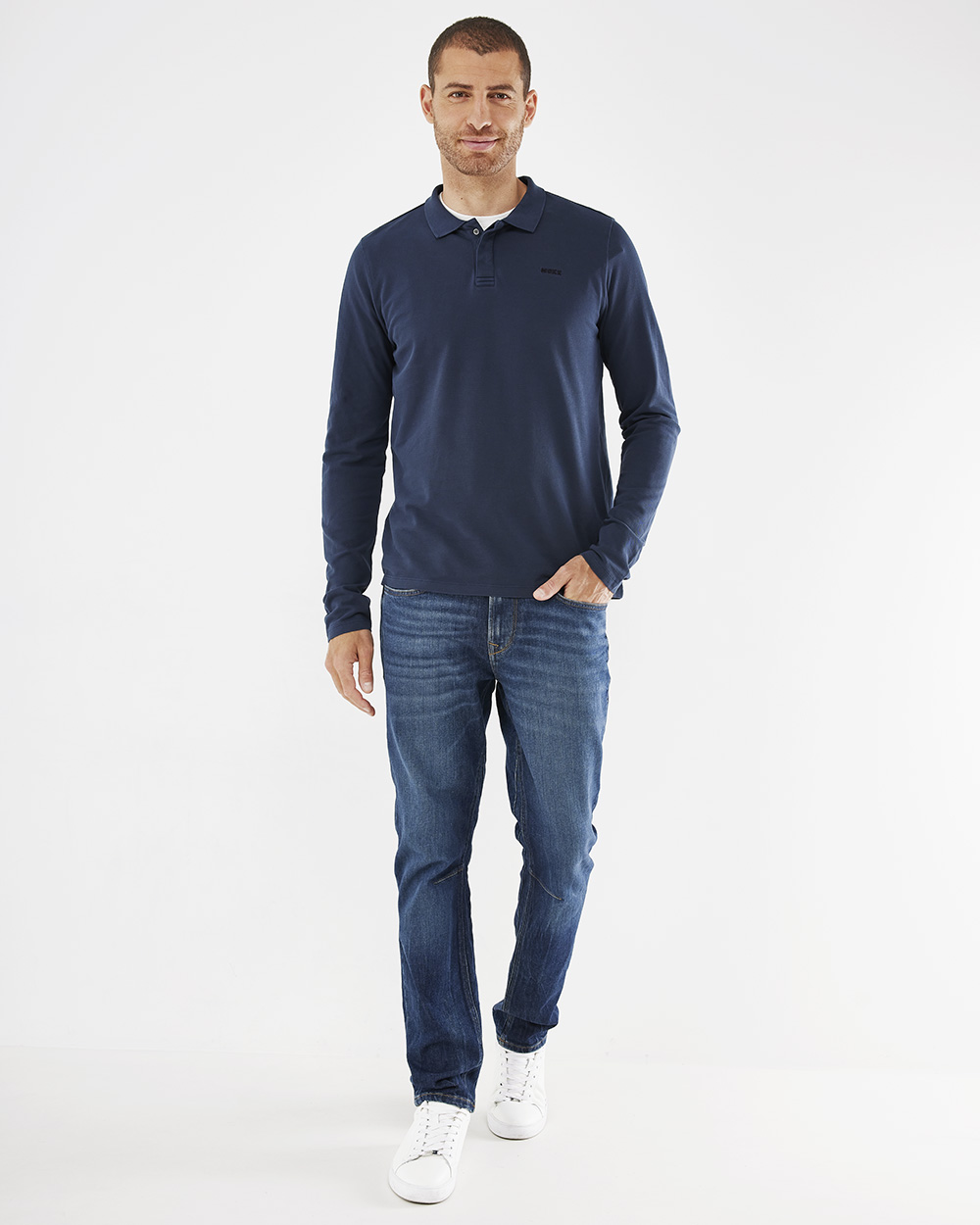 Mexx Σκούρο Μπλέ Μπλουζάκι τύπου Πόλο με μακρύ μανίκι - Image 2