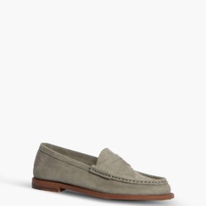 Corina Flat Πράσινα Φυστικί Σουέτ Μοκασίνια