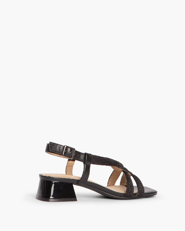 Corina Μαύρο Πέδιλο με τετράγωνο χαμηλό τακούνι - Image 4