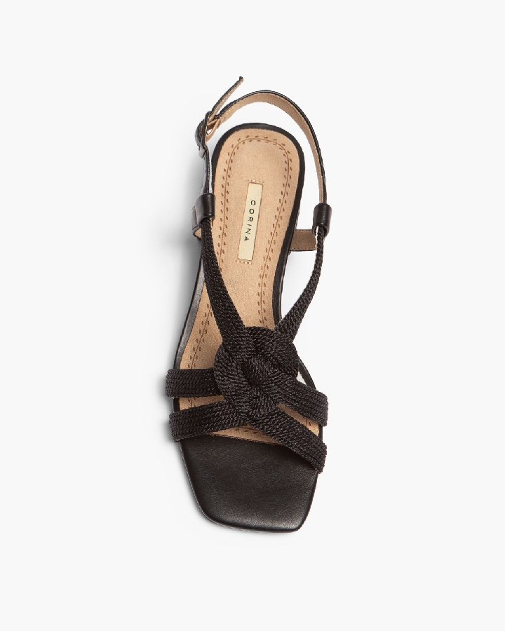 Corina Μαύρο Πέδιλο με τετράγωνο χαμηλό τακούνι - Image 5