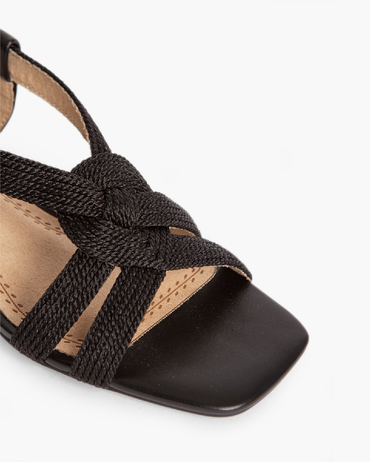 Corina Μαύρο Πέδιλο με τετράγωνο χαμηλό τακούνι - Image 7