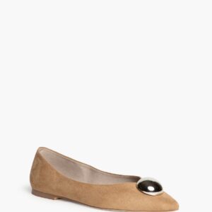 Corina Flat Μπεζ Μυτερές Μπαλαρίνες