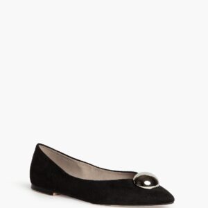 Corina Flat Μυτερές Μαύρες Μπαλαρίνες