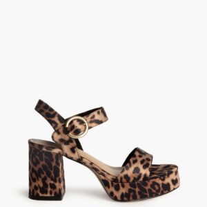 Corina Λέοπαρ Καφέ Μαύρο Πέδιλο