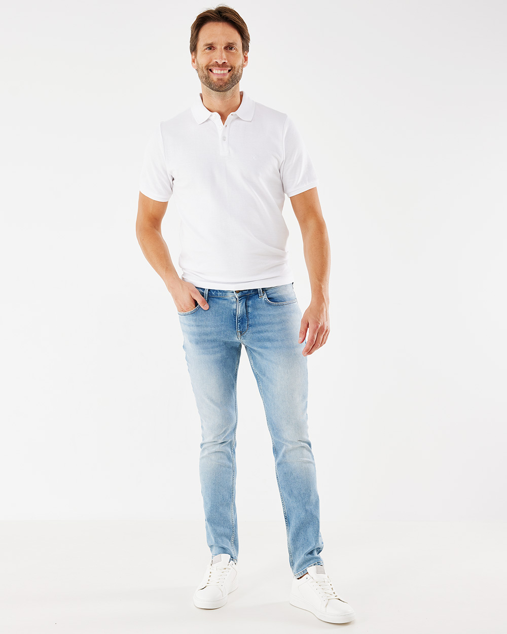 Mexx Παντελόνι Τζιν Ελαστικό σε Ίσια Γραμμή Μπλέ Ανοιχτό