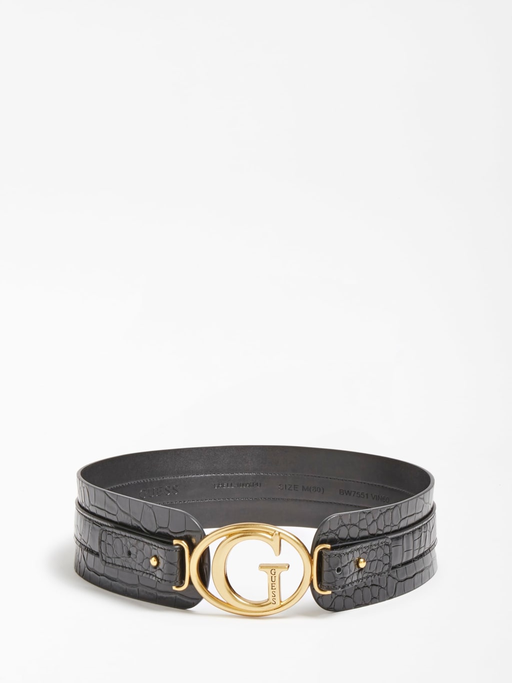 Guess Κροκό Μαύρη Ζώνη - Image 3