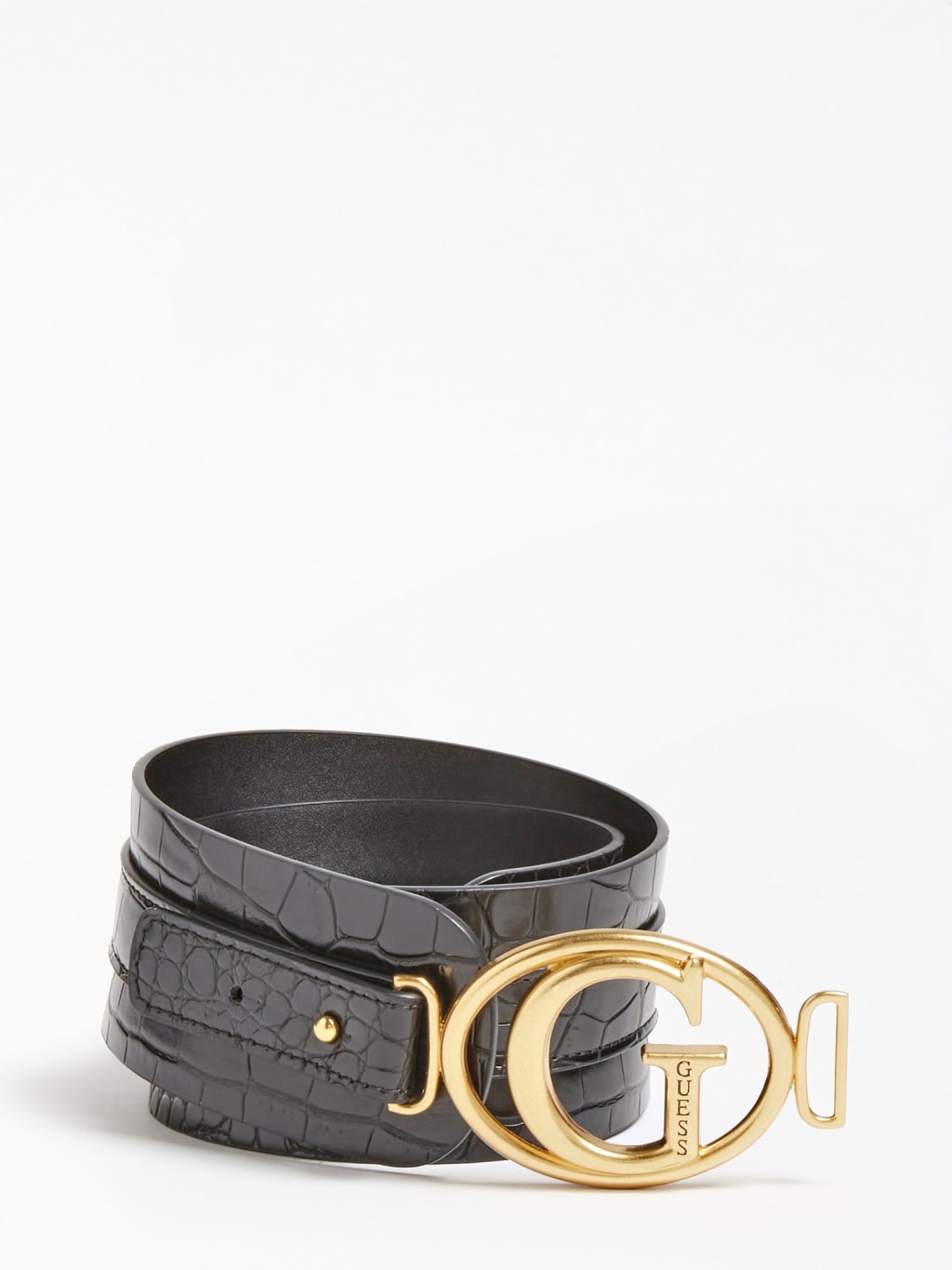 Guess Κροκό Μαύρη Ζώνη - Image 2