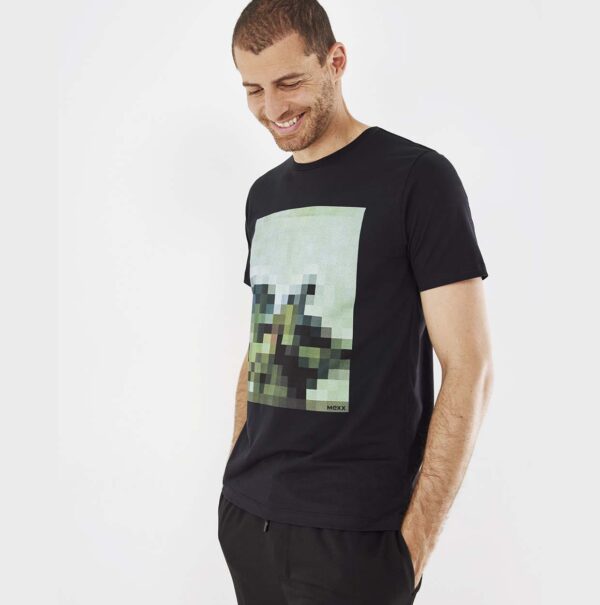 Mexx Μαύρο Ανδρικό Βαμβακερό T-Shirts