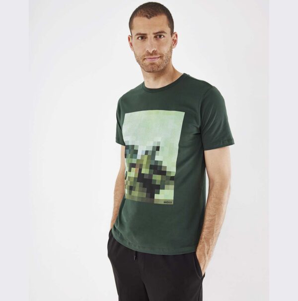Mexx Σκούρο Πράσινο Ανδρικό Βαμβακερό T-Shirts