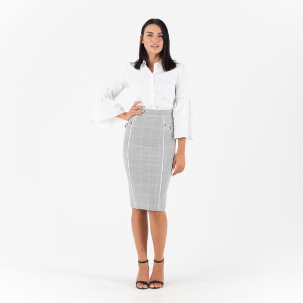 Lace Midi Ελαστική Φούστα