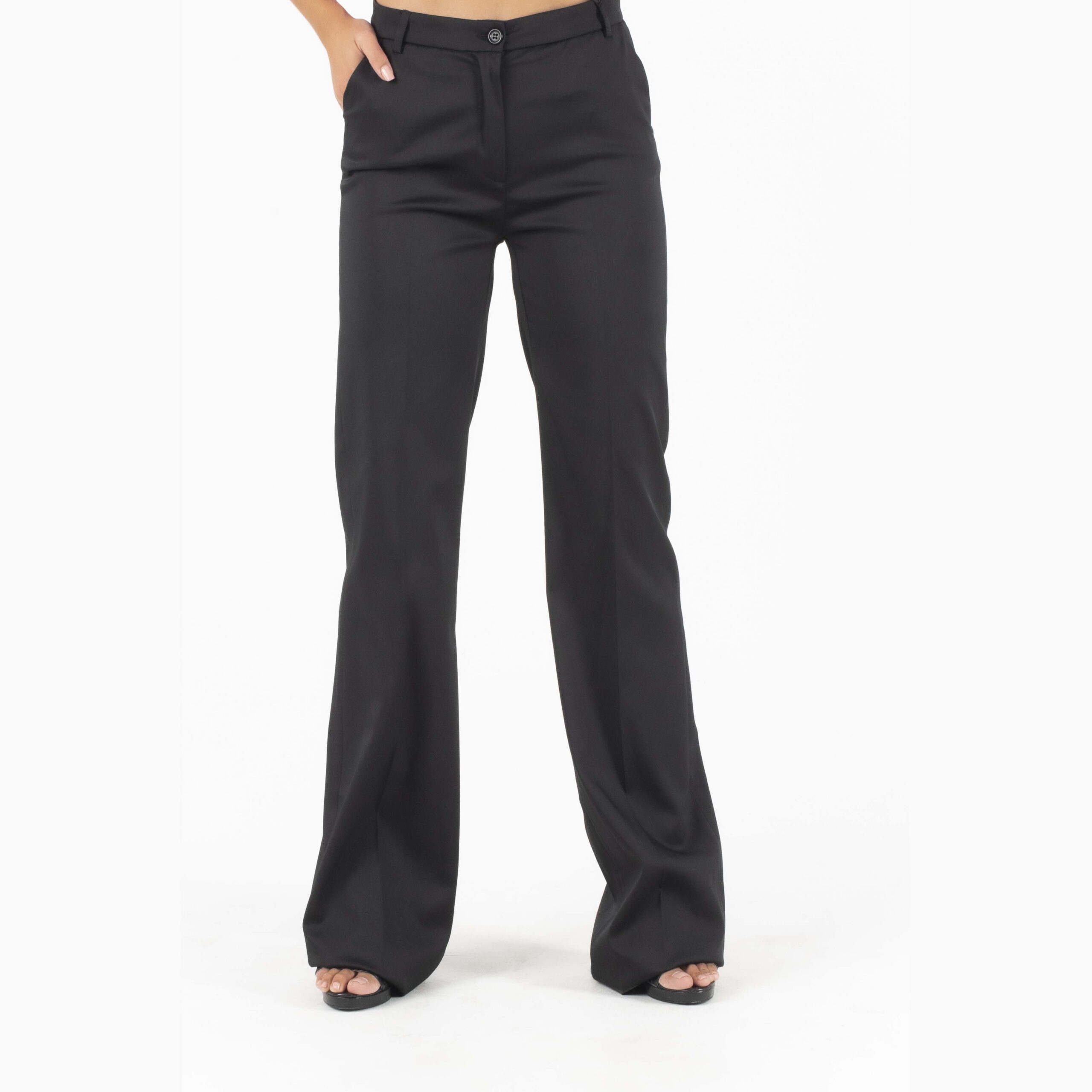 Twin Set Μαύρο Καπαρντινέ Παντελόνι