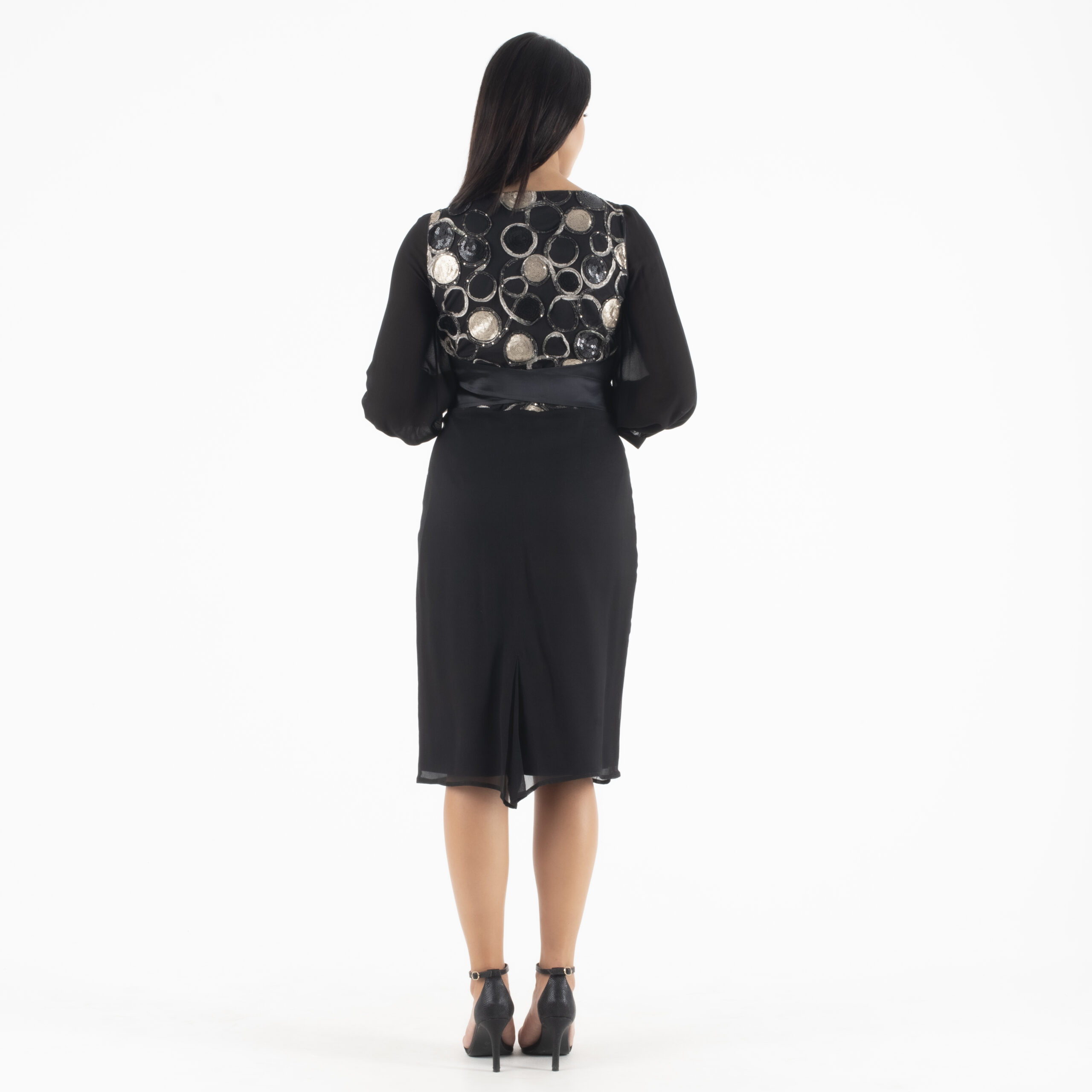 Forel Μαύρο Φόρεμα με σχέδιο στη πλάτη - Image 6