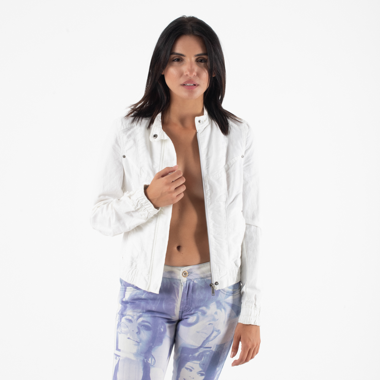 Mexx-XX Λευκό Κοντό Μπουφάν