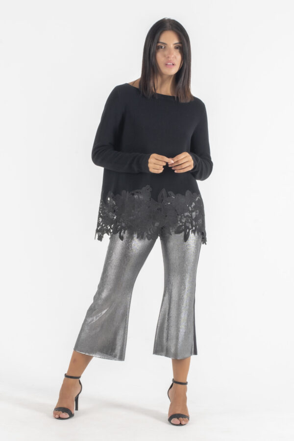 Manolo Ασημί Παντελόνι 3/4