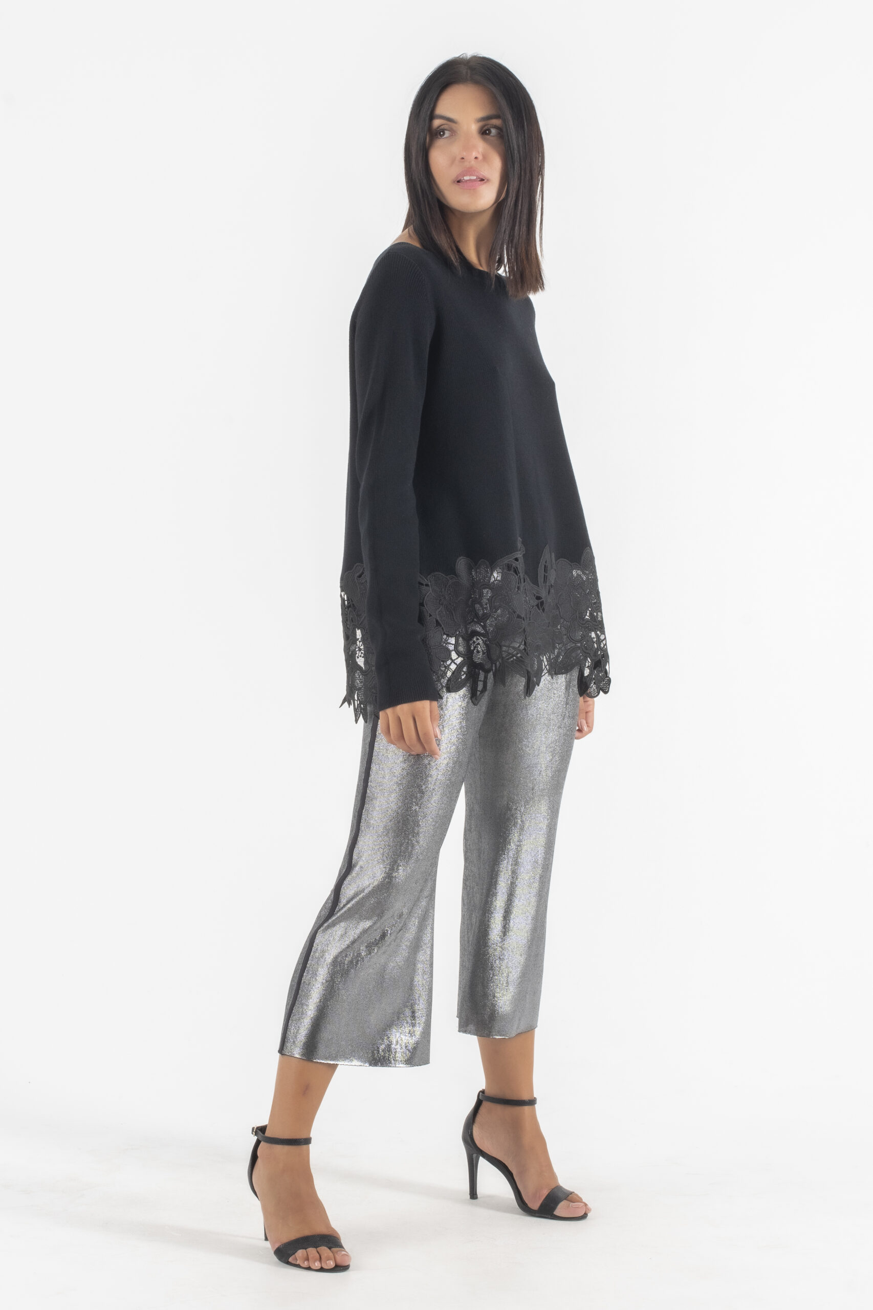 Manolo Ασημί Παντελόνι 3/4 - Image 2