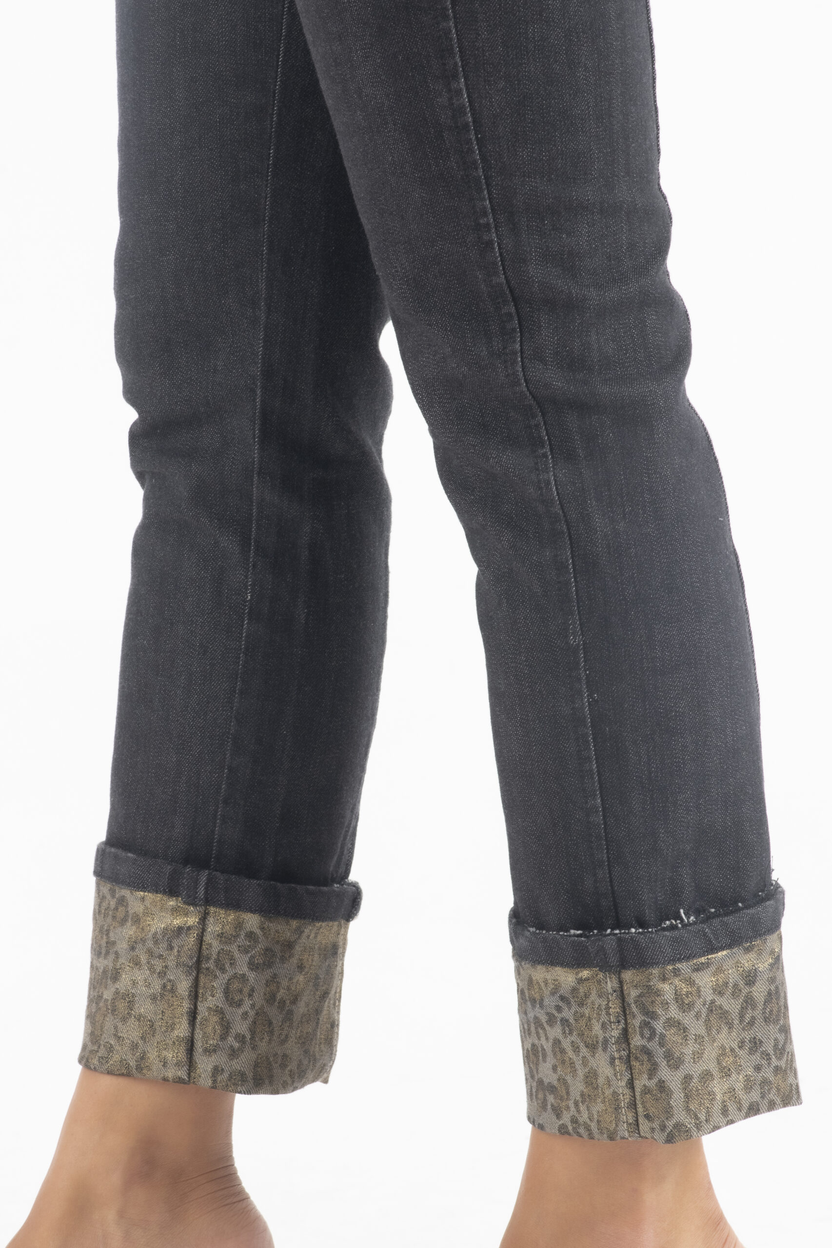 Guees by Marciano Μαύρο Τζιν με φαρδύ ρεβέρ Λεοπάρ - Image 3