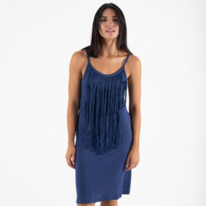 Fairly Μπλε Ηλεκτρικ Midi Φόρεμα Με Κρόσια