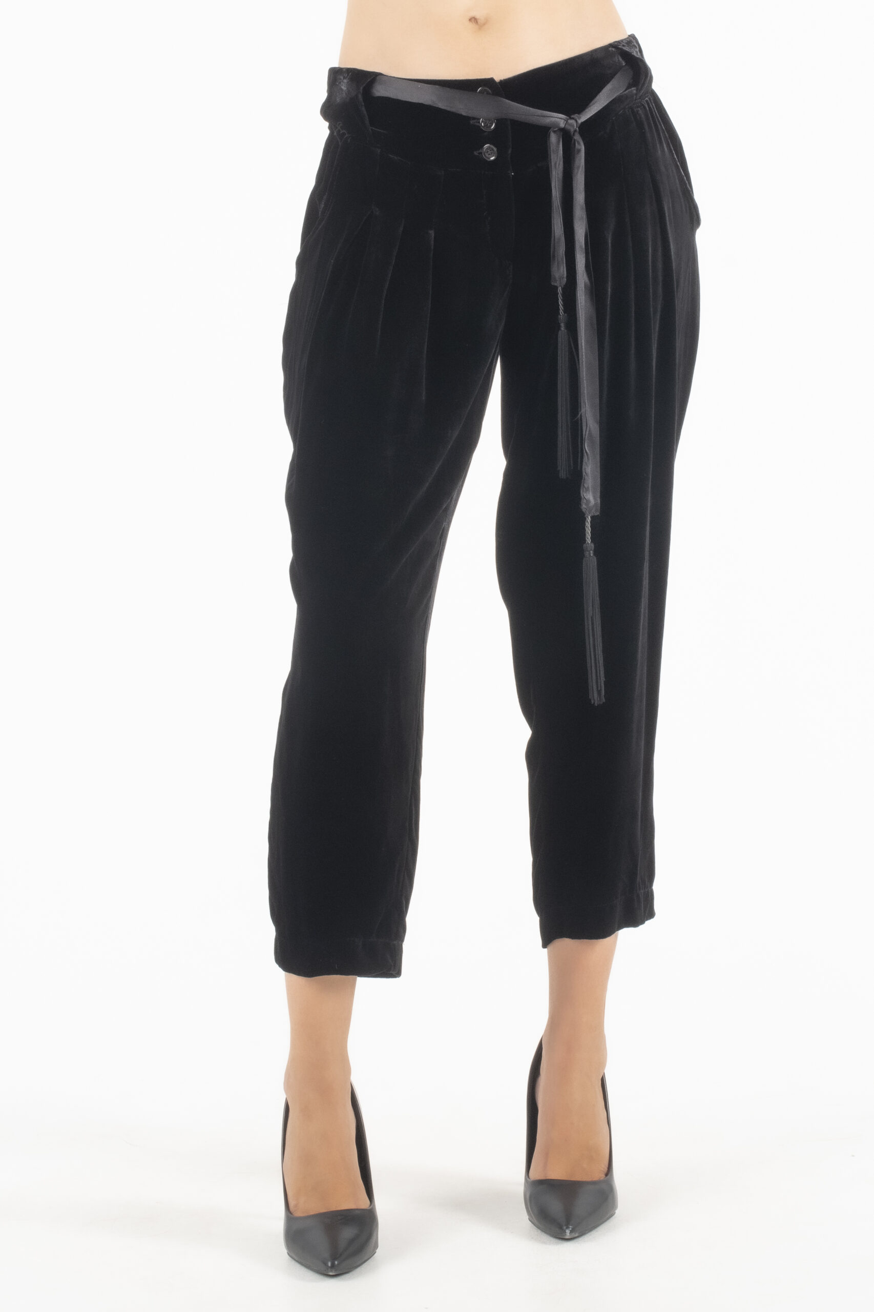 Fairly Μαύρο Βελούδο Παντελόνι - Image 3