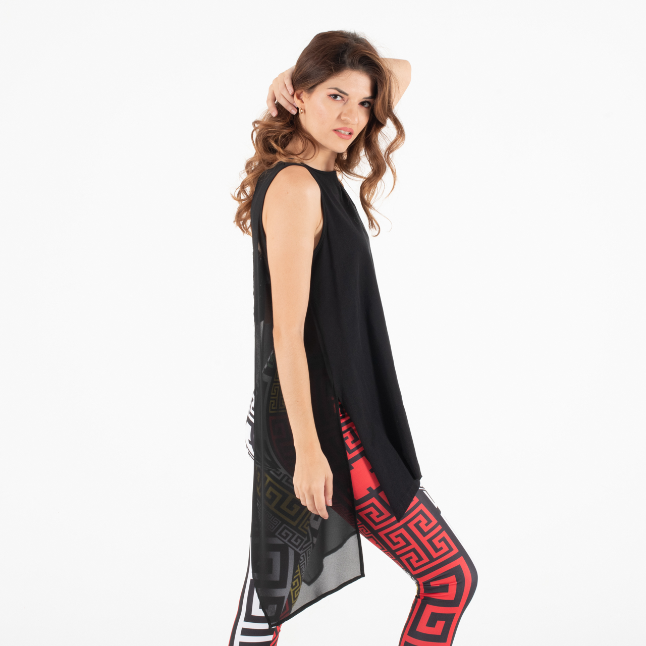 Relish Ασύμετρη Μαύρη Μπλούζα - Image 3