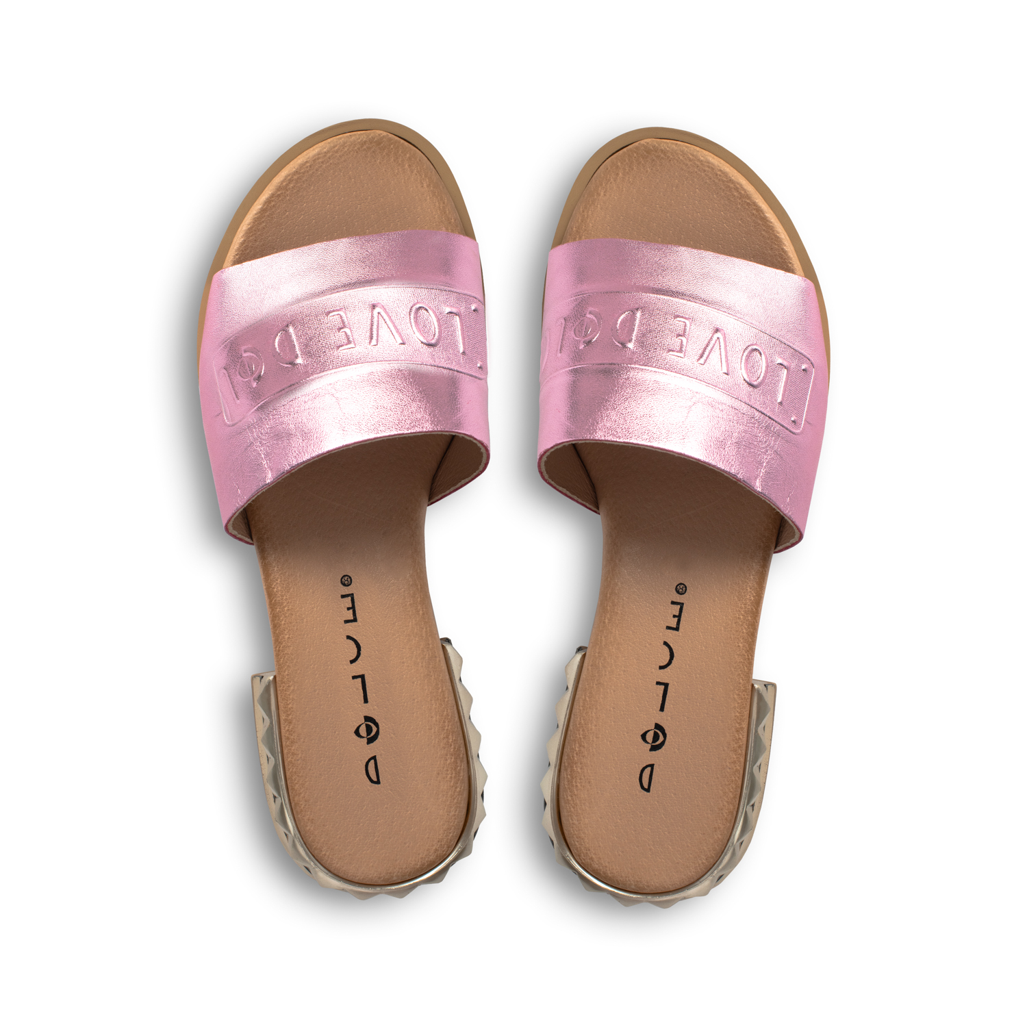 Dolce Σανδάλια Με Τακούνι Ροζ Μεταλλικό - Image 3