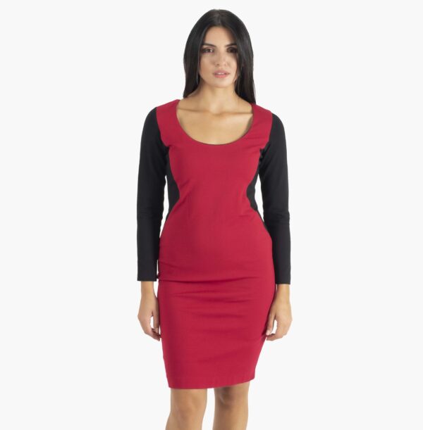 Manolo midi Φόρεμα Μαύρο / Κόκκινο