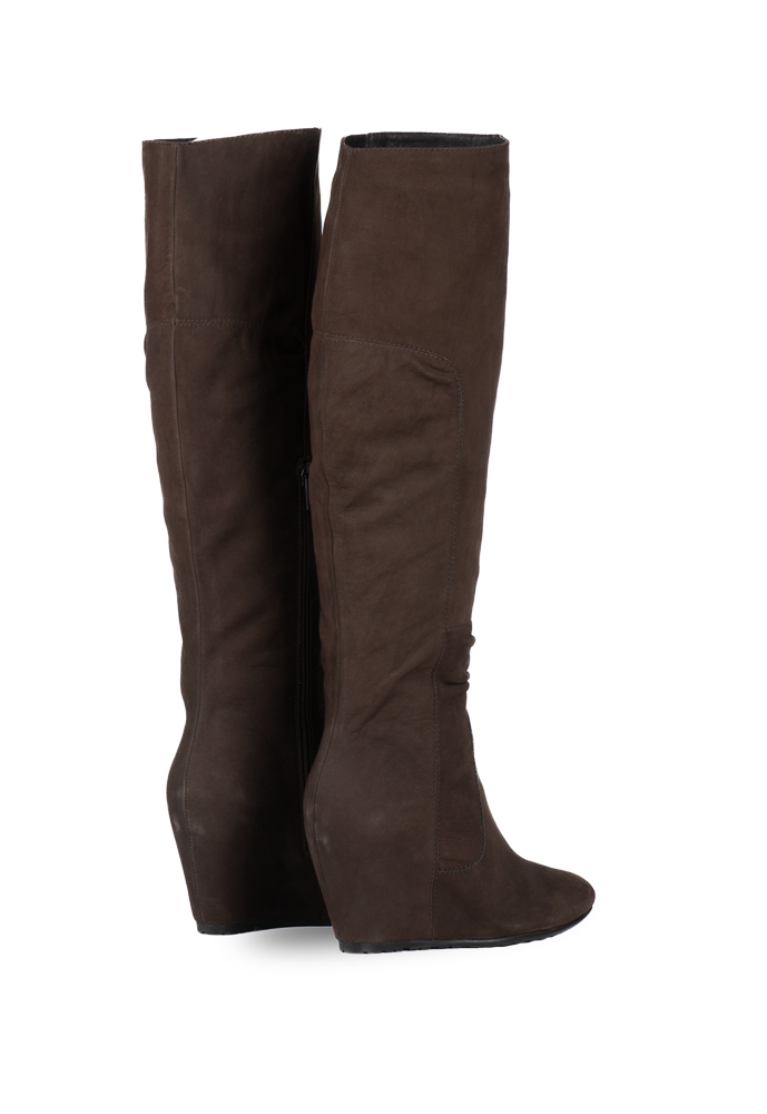 Bruno Premi Suede Γυναικεία Μπότα Καφέ - Image 3