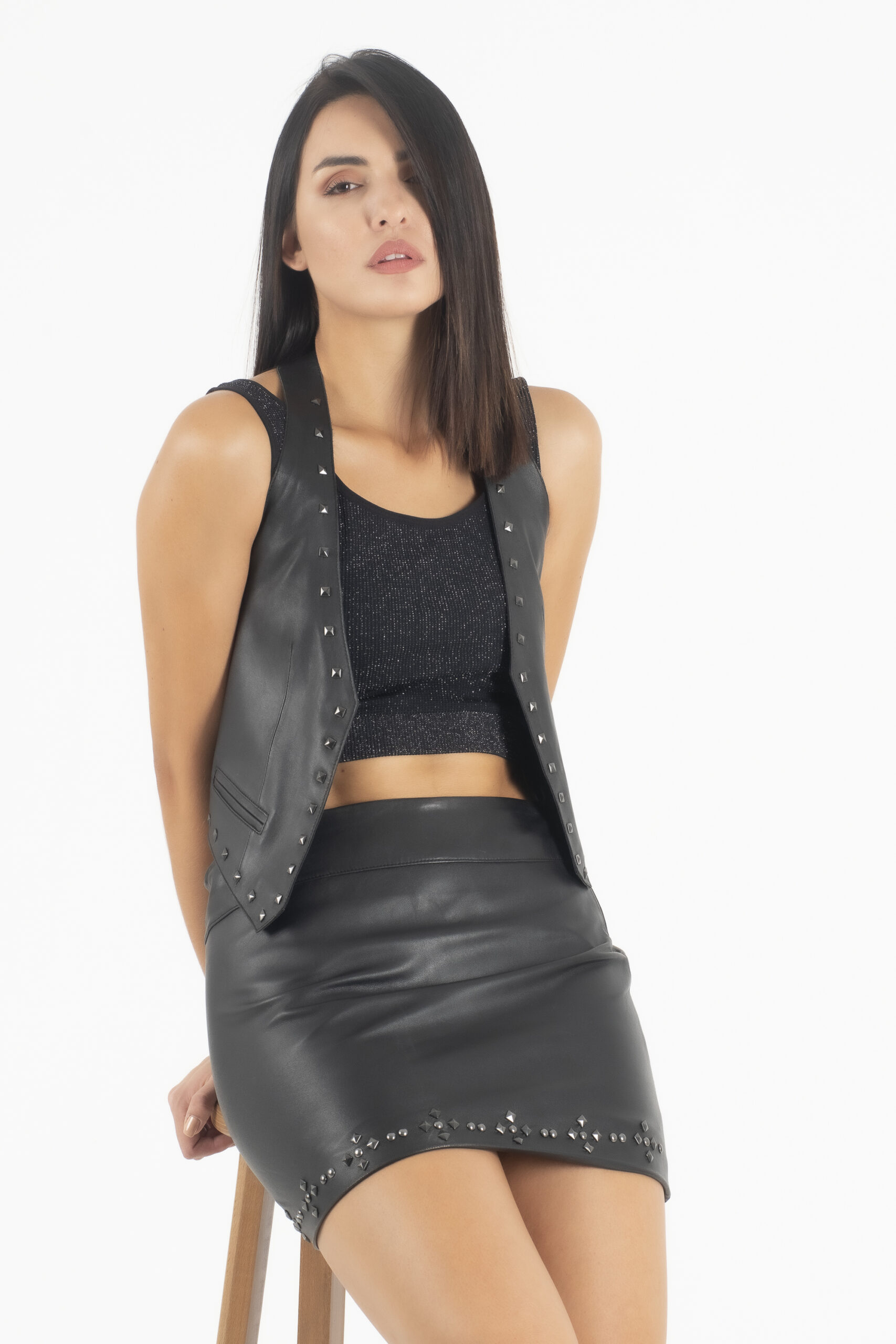 Guess Mini Δερμάτινη Φούστα - Image 4