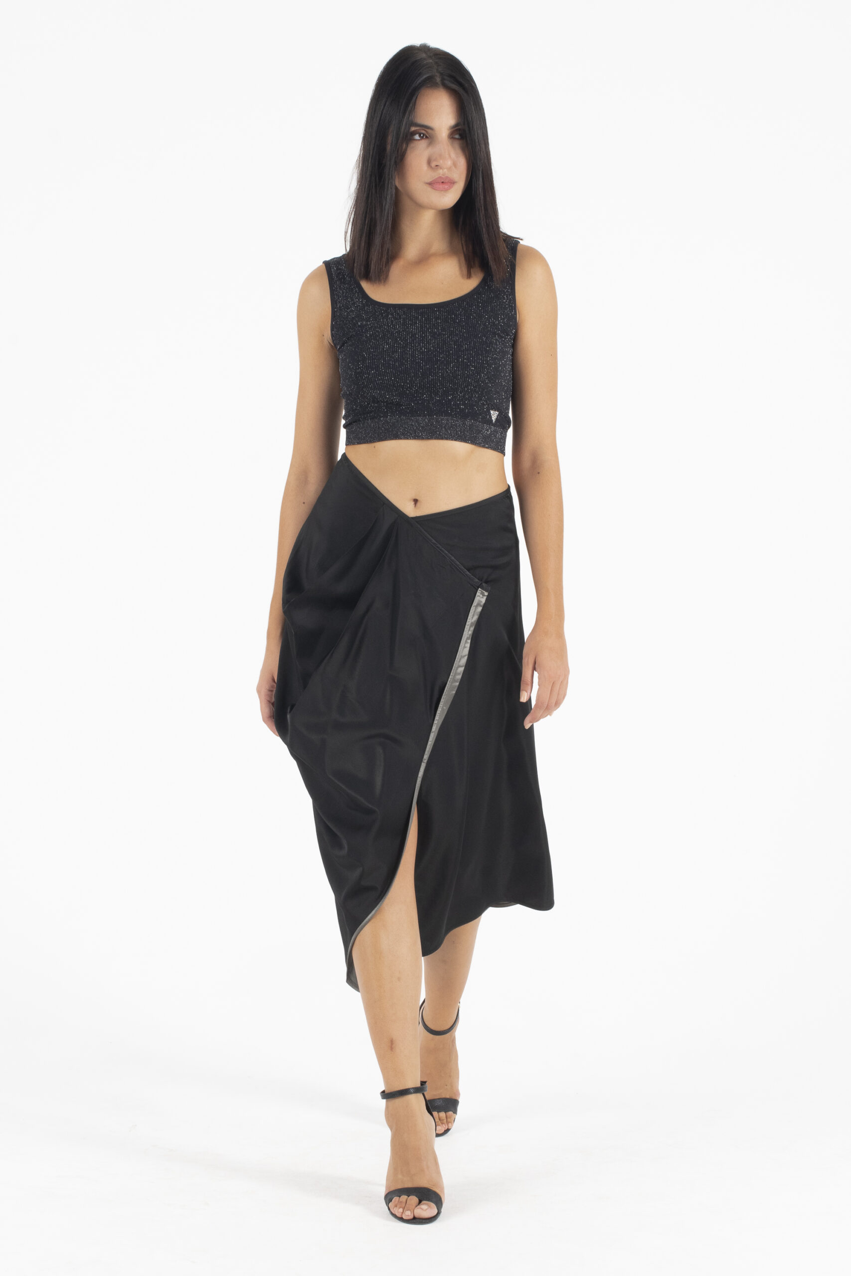 Be Mine Midi Μαύρη Φούστα Φάκελος - Image 5