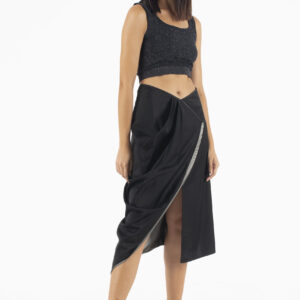 Be Mine Midi Μαύρη Φούστα Φάκελος