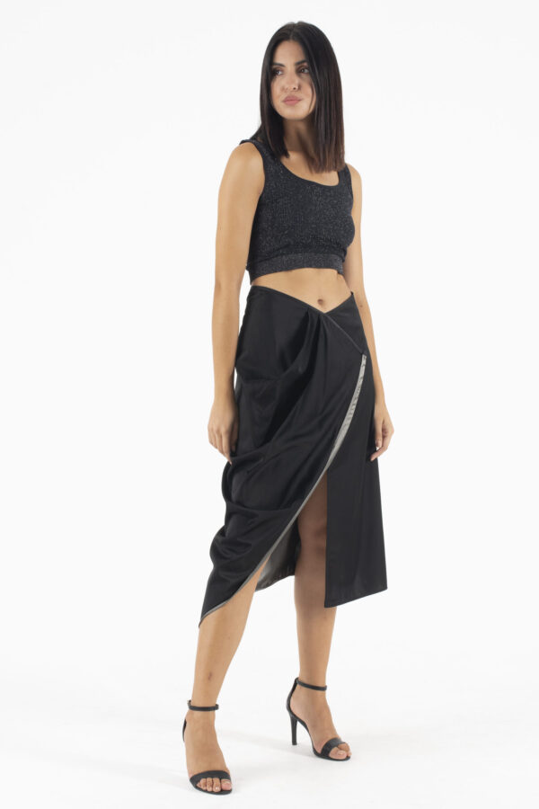 Be Mine Midi Μαύρη  Φούστα Φάκελος