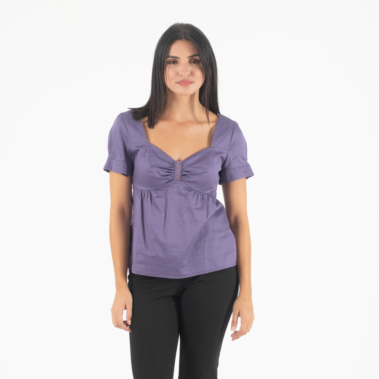 Mexx Μωβ Μπλούζα Με Κοντά Μανίκια