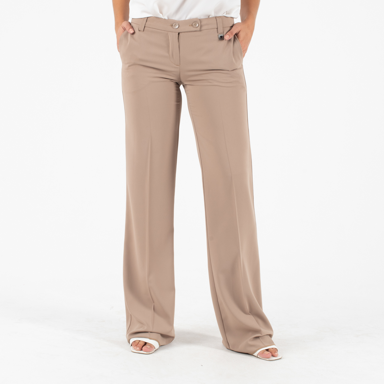 Twin-Set Μπεζ Παντελόνι - Image 2