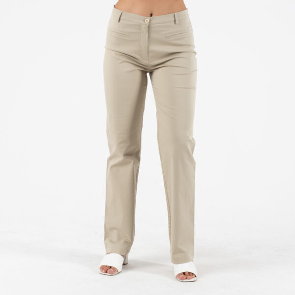 Fidele Μπεζ Παντελόνι Σε Φαρδιά Γραμμή