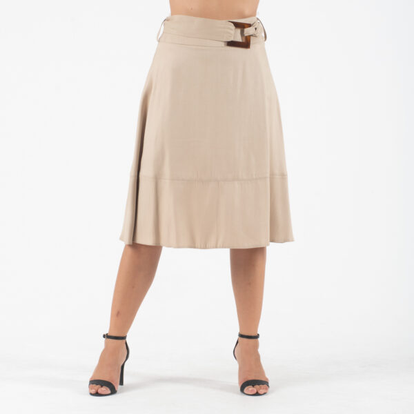 DejaVu Μπεζ Midi Φούστα