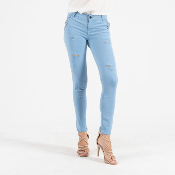 Forel Γαλάζιο Παντελόνι Με Σκισίματα