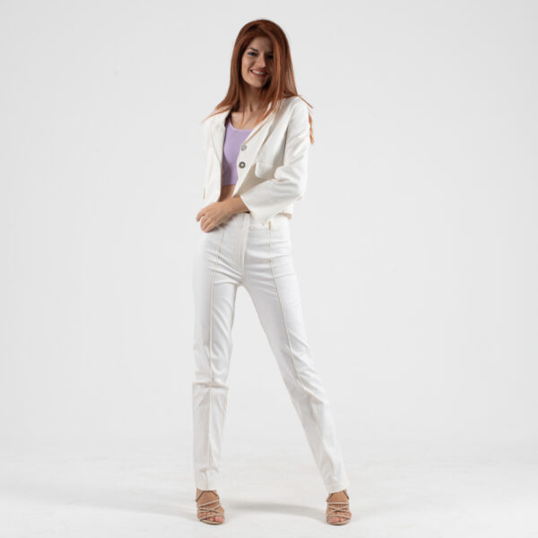 Fidele Άσπρο Παντελόνι Σε Στενή Γραμμή