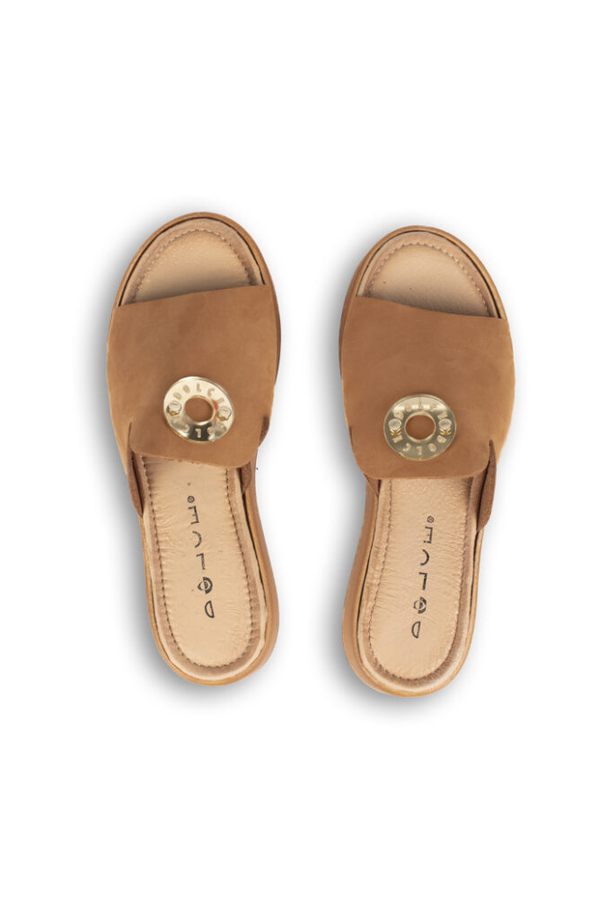 Dolce Γυναικείο Δερμάτινο Mule Ταμπά - Image 4