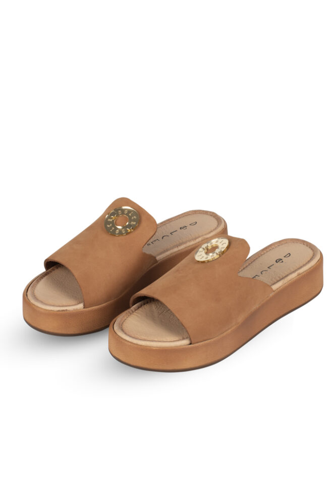 Dolce Γυναικείο Δερμάτινο Mule Ταμπά - Image 3