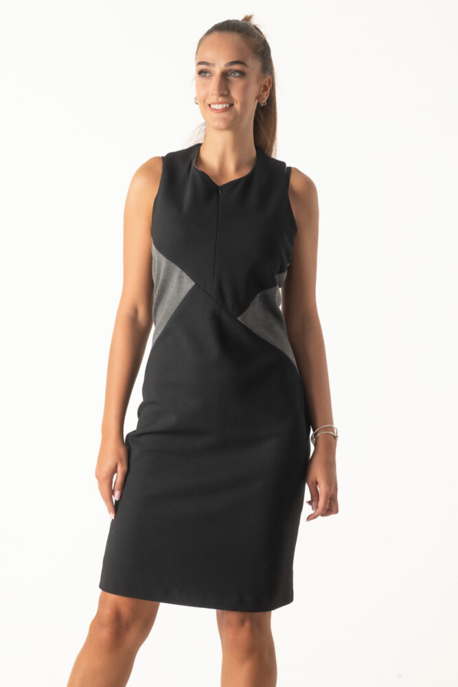 Mexx Midi Φόρεμα Μαύρο-Γκρι Αμάνικο - Image 3