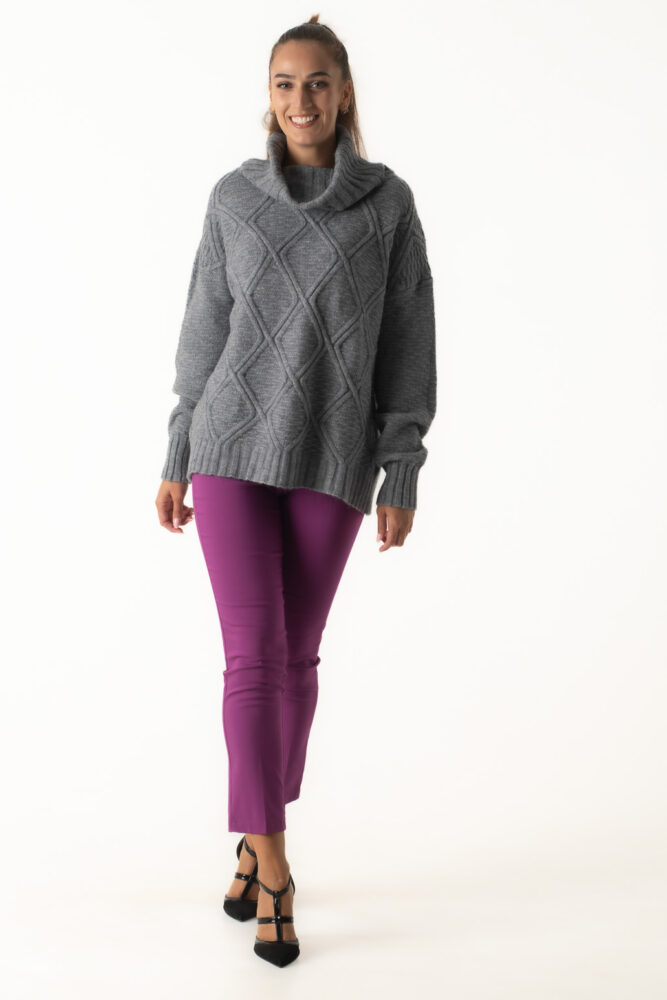 Le Vertige Παντελόνι Mονόχρωμο Μώβ - Image 4