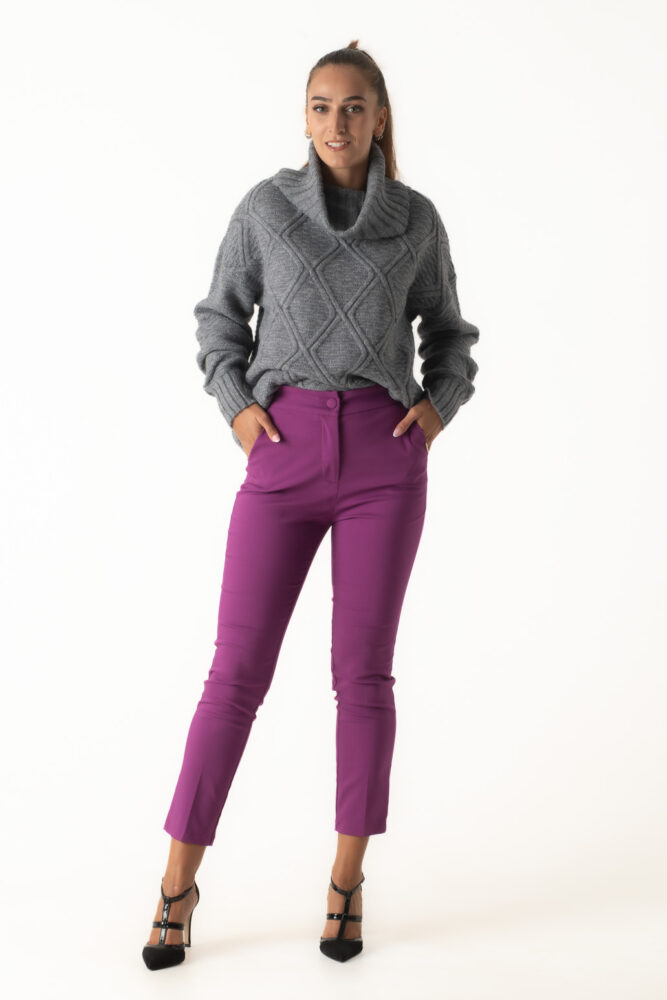 Le Vertige Παντελόνι Mονόχρωμο Μώβ - Image 3