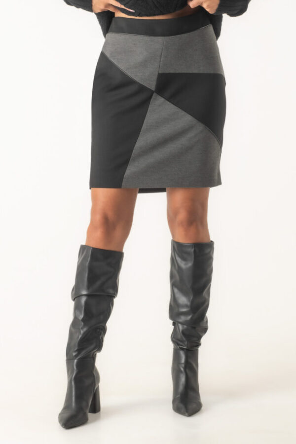 Mexx Φούστα Mini Μαύρη-Γκρί