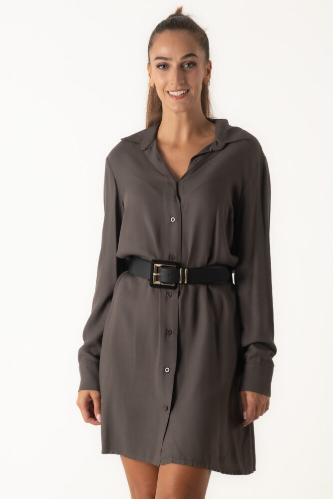 Νo Stress Γυναικείο Φόρεμα Mini Γκρί - Image 3