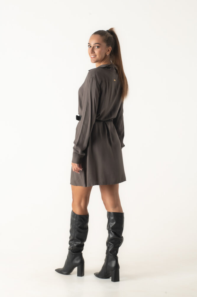 Νo Stress Γυναικείο Φόρεμα Mini Γκρί - Image 2