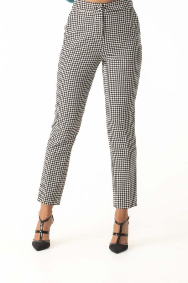 Le Vertige Παντελόνι Καρό Άσπρο-Μαύρο