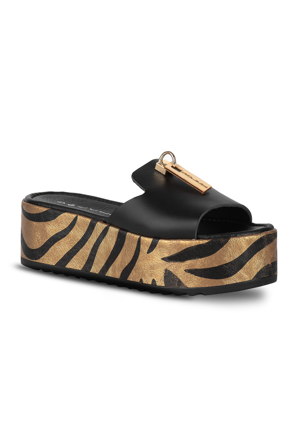 Dolce Πέδιλο Φλατφορμ Μαύρο/Χρυσό - Image 2