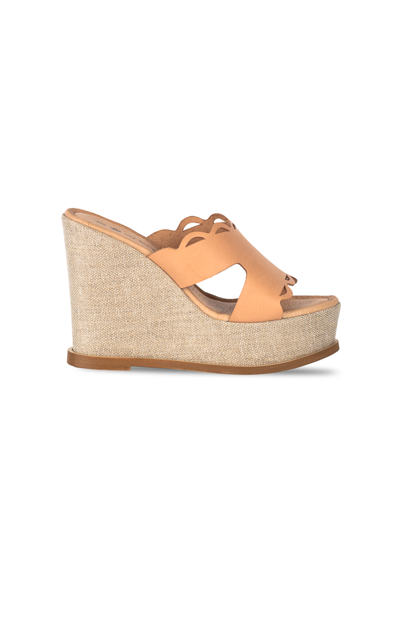 Dolce Πλατφόρμα Natural/Ψάθα Μπεζ